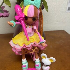 Like New Lalaloopsy Girls Crazy Hair "Scoops Waffle Cone Doll With Accessories